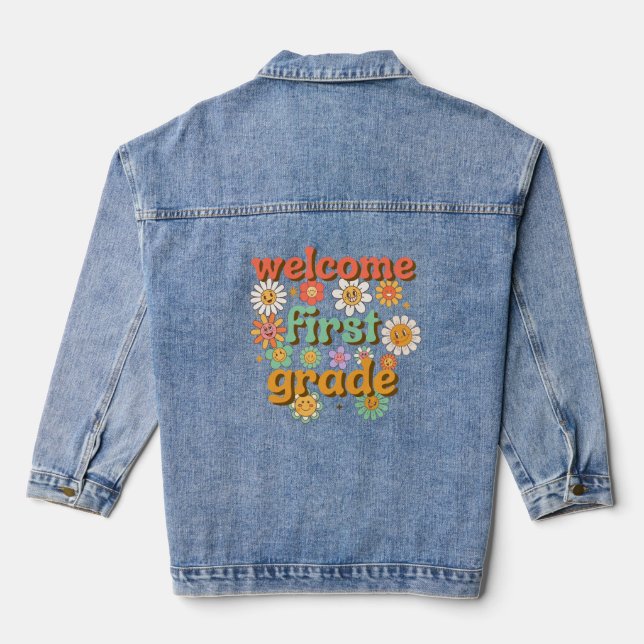 VESTE EN JEAN WELCOME FIRST GRADE  FIRST DAY OF SCHOOL BACK (Verso)