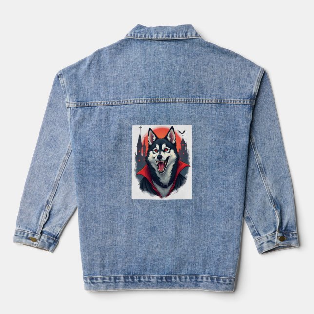 Veste En Jean Werewolf Beagle Howl (Verso)