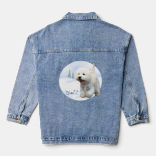Veste En Jean West Highland White Terrier Noel