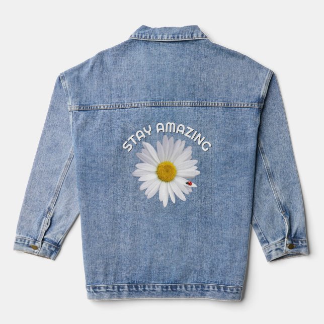 Veste En Jean White Daisy et Lady Bug (Verso)