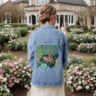 Veste En Jean William Morris Deer par un Indigo de la Tapisserie