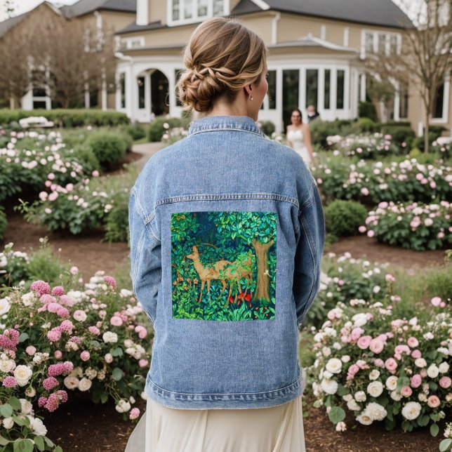 Veste En Jean William Morris Forest Deer Tapestry Imprimer (Mariage Retour)