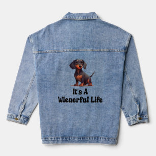 Veste En Jean Womens Wiener Dog - C'est une vie Wienerful