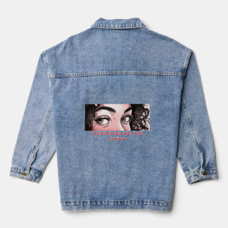 Veste En Jean Yeux romantiques d'Art Pop : "Vos yeux sont l'océa