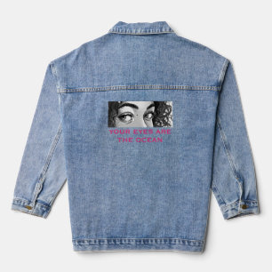 Veste En Jean Yeux romantiques d'Art Pop : "Vos Yeux Sont l'Océa