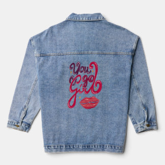 Veste En Jean You Go Girl – Girl Power Statement Denim Jacket