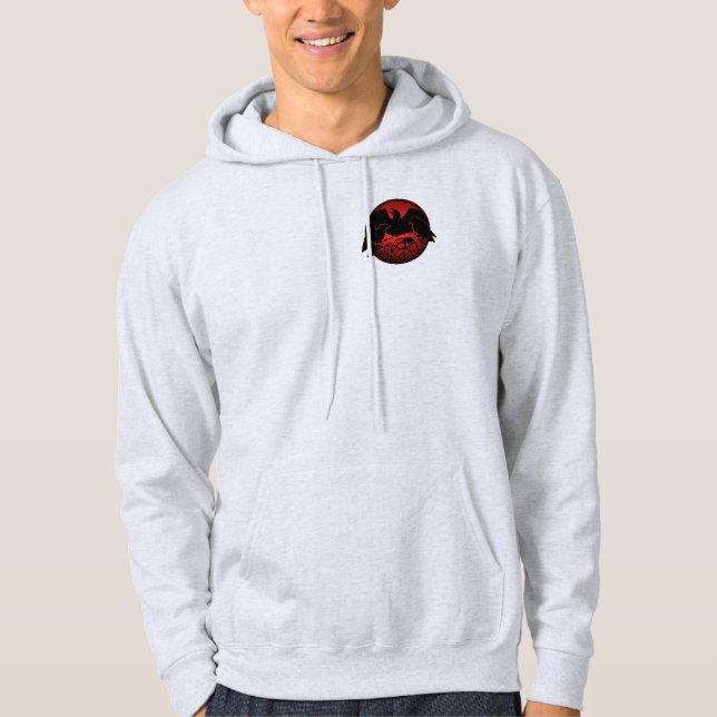 Veste Sweat - shirt à capuche corbeau Veste d'art  (Devant)