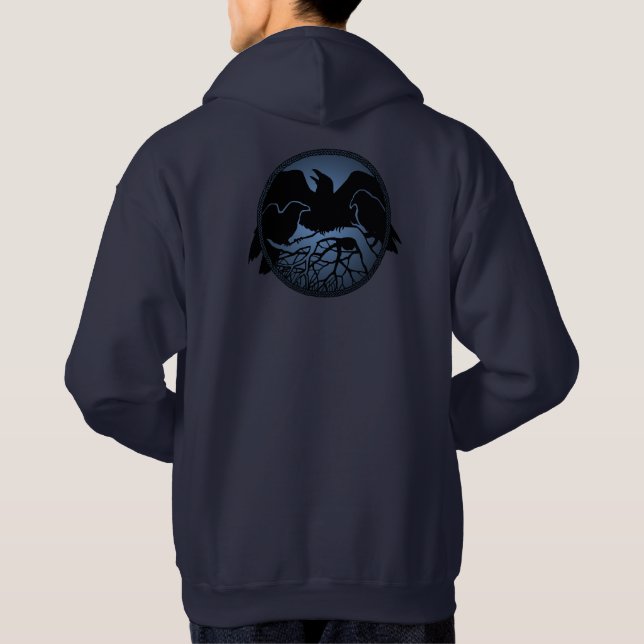 Veste Sweat - shirt à capuche corbeau Veste d'art  (Dos)