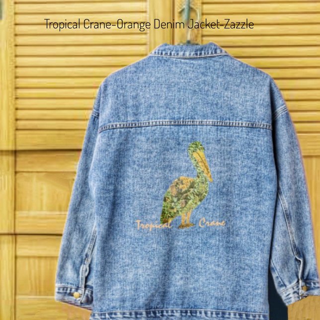 Veste Tropical Crane-Orange Denim (Créateur téléchargé)