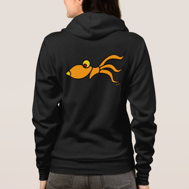 vestes à capuche zip drôles de pieuvre (Dos)