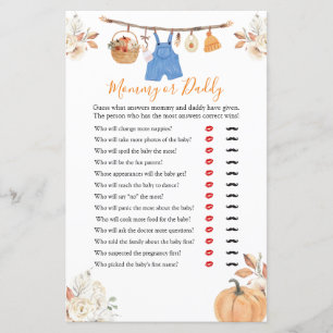 Vêtements Citrouilles Baby shower maman ou papa
