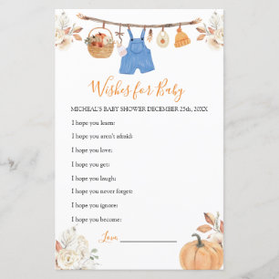 Vêtements Citrouilles Baby showers pour bébé