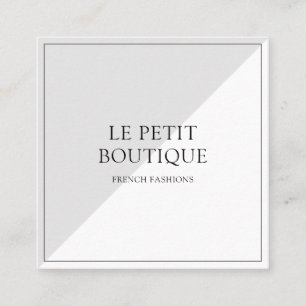 Vêtements de mode simples gris blanc Étiquette de