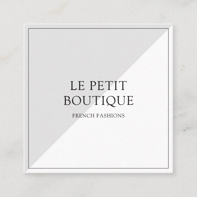 Vêtements de mode simples gris blanc Étiquette de  (Devant)