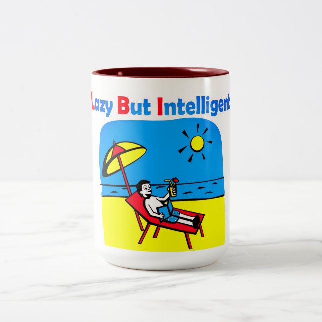 VÊTEMENTS LBI DE MUG LAZY MAIS INTELLIGENTS (Centre)
