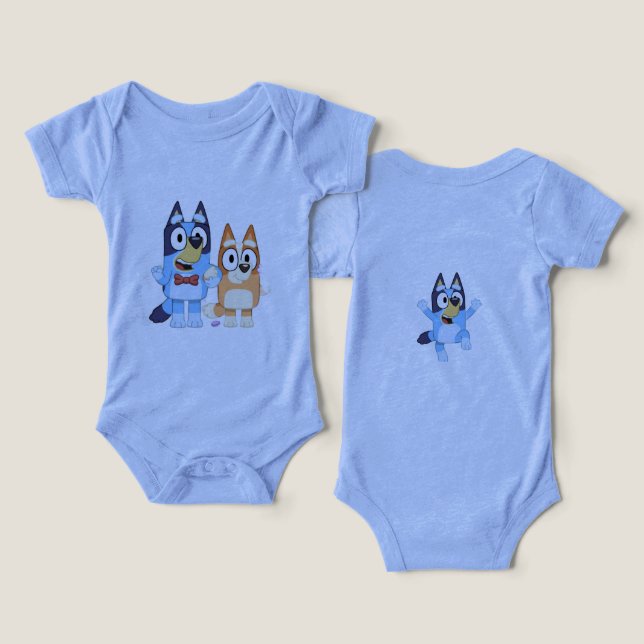Vêtements pour bébé Bluey (Design Recto & Verso)