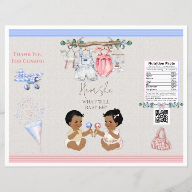 Vêtements pour bébés Sexe Révéler Chip Sac (Devant)