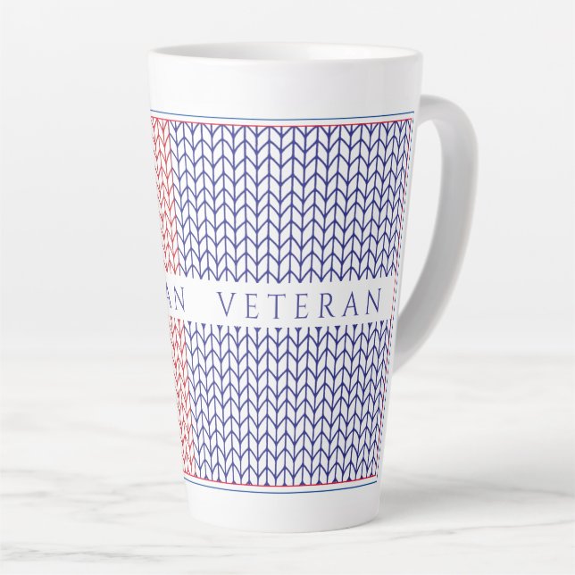 "VÉTÉRAN AMÉRICAIN" Grand Mug à Latte (Angle droit)
