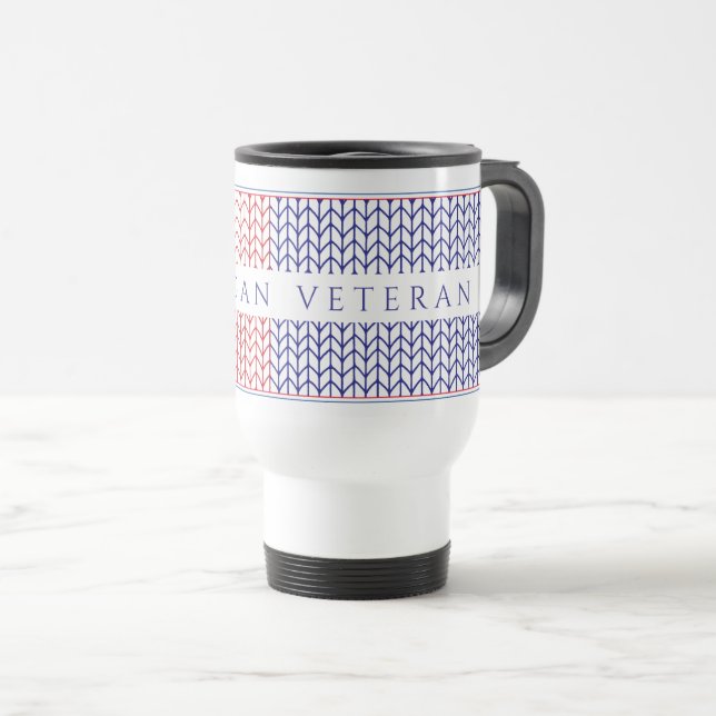 "VÉTÉRAN AMÉRICAIN" Tasse de Voyage (Devant droit)