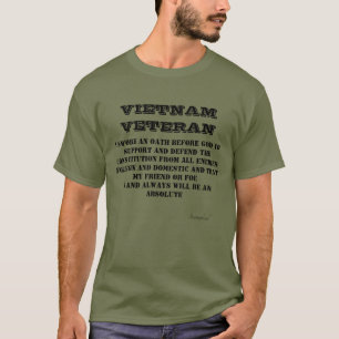 VÉTÉRAN VIETNAM Oath GreenT-Shirt T-Shirt