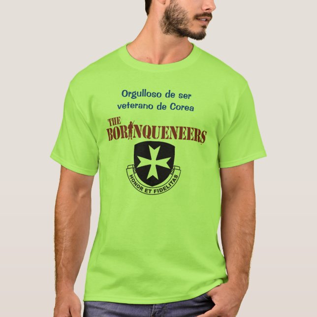 Veterano de Corea - T-shirt de Borinqueneers (Devant)