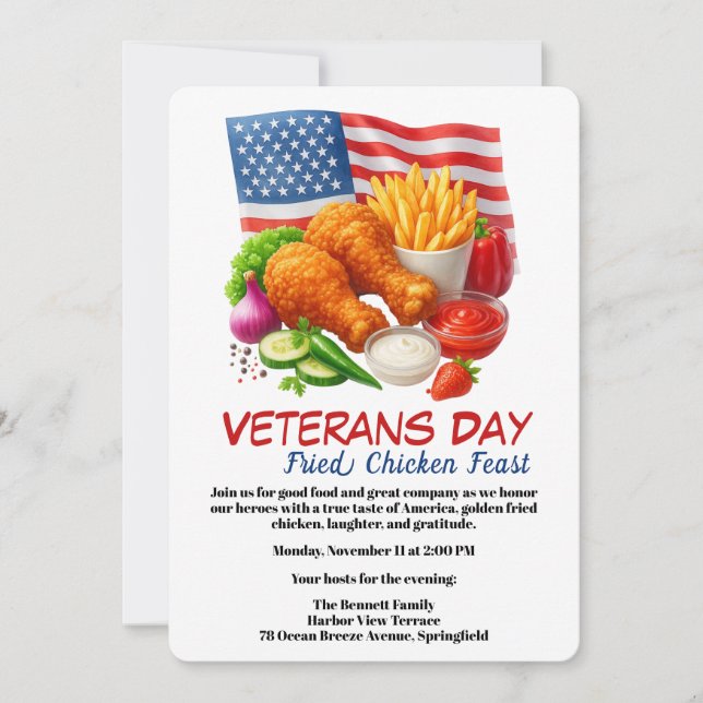Veterans Day Invitation | Fried Chicken Feast (Devant)
