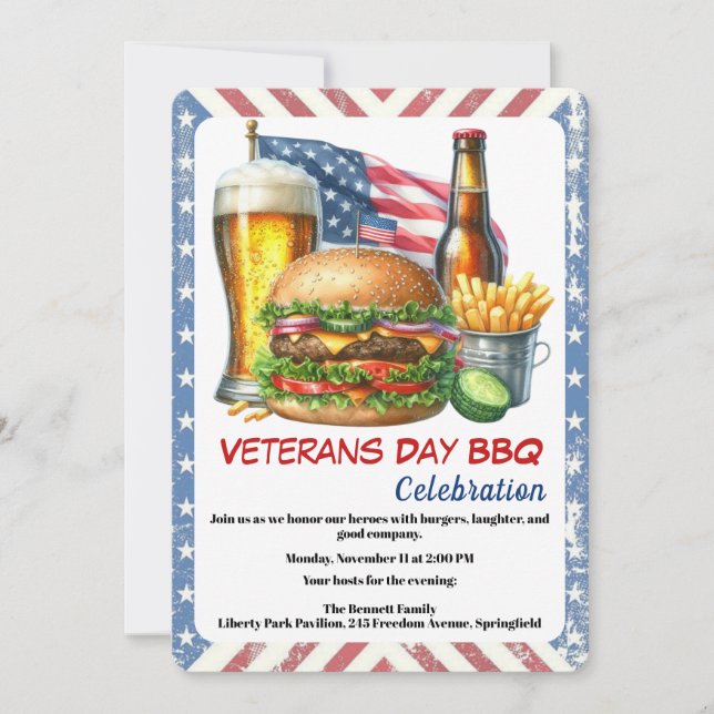 Veterans Day Invitation | Honoring Heroes BBQ (Devant)