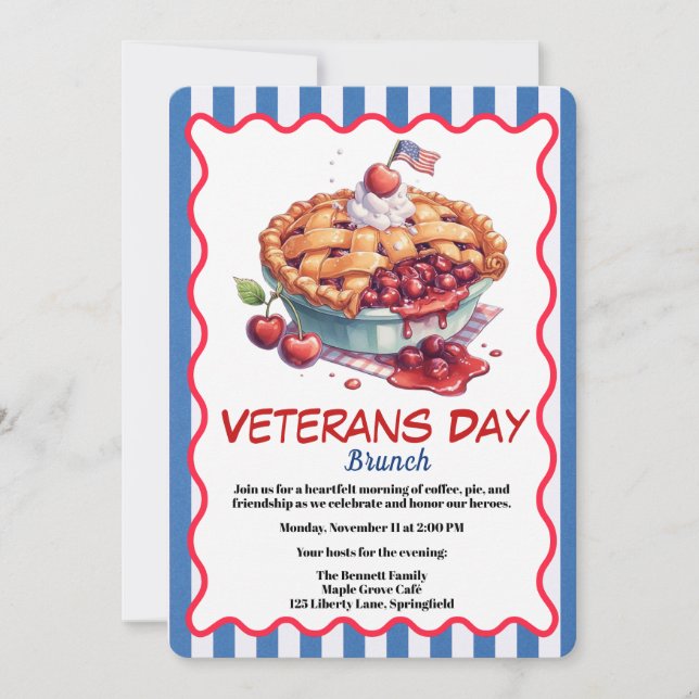 Veterans Day Invitation | Patriotic Brunch (Devant)