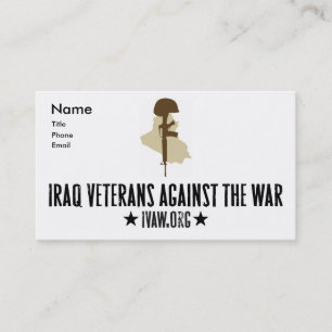 Vétérans de l'Irak contre les cartes de visite d