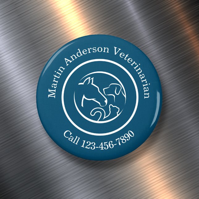 Vétérinaire Clients Promotionnels Magnets d'entrep (Créateur téléchargé)