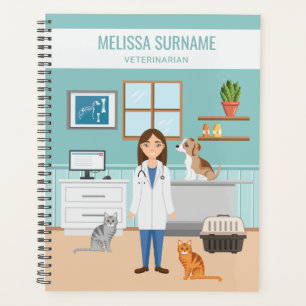 Vétérinaire Femme Vétérinaire Fille Animal Docteur