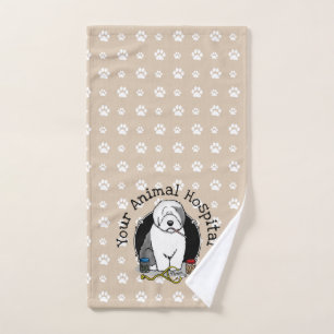 Vétérinaire Vieux Anglais Berger Gris 1 Cute Vet