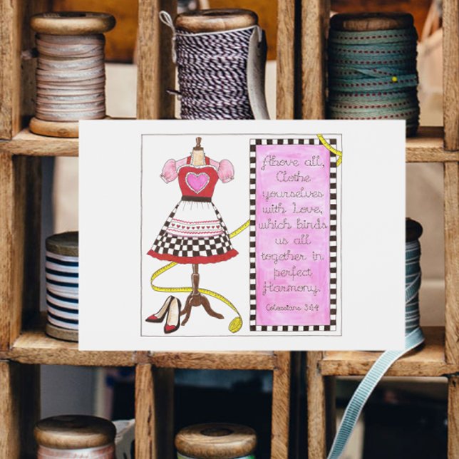 Vêtez-vous en amour Carte postale Inspirative (Créateur téléchargé)