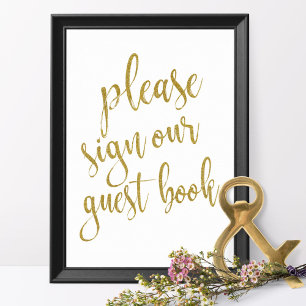 Veuillez signer notre livre d'or 8x10 Panneau de m