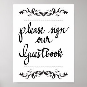 Veuillez signer notre livre d'or Mariage de callig