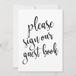Veuillez signer notre livre d'or Signe abordable