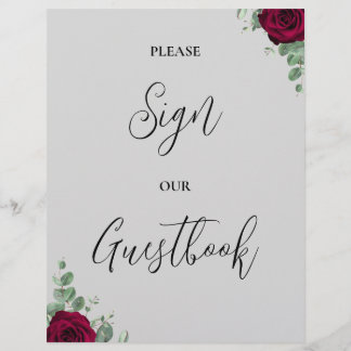 Veuillez signer notre livre d'or Signe de mariage