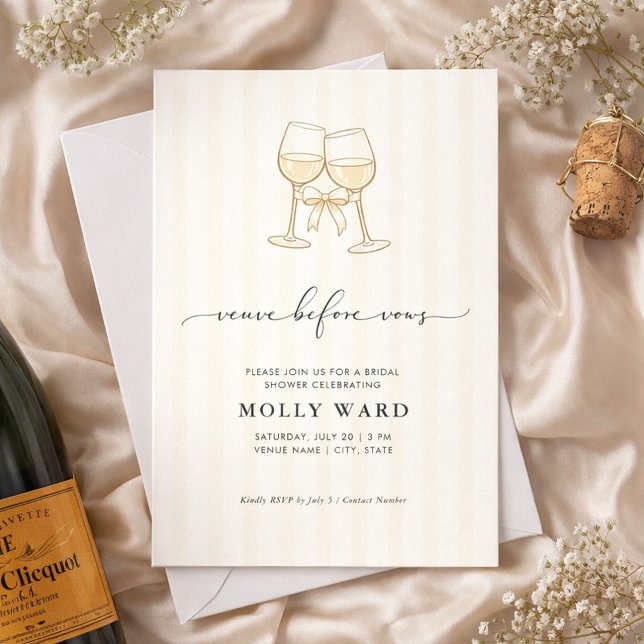 Veuve Before Vows Bridal Shower Invitation (Créateur téléchargé)