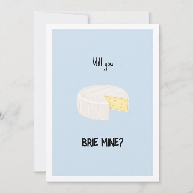 Veux-tu Brie Mine amusante carte de Saint-Valentin (Devant)