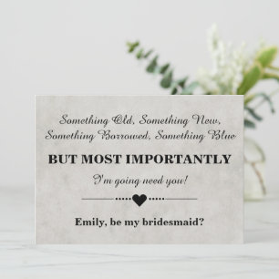 Veux-tu être ma demoiselle d'honneur ? invitation