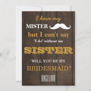 Veux-tu être ma demoiselle d'honneur ? invitation