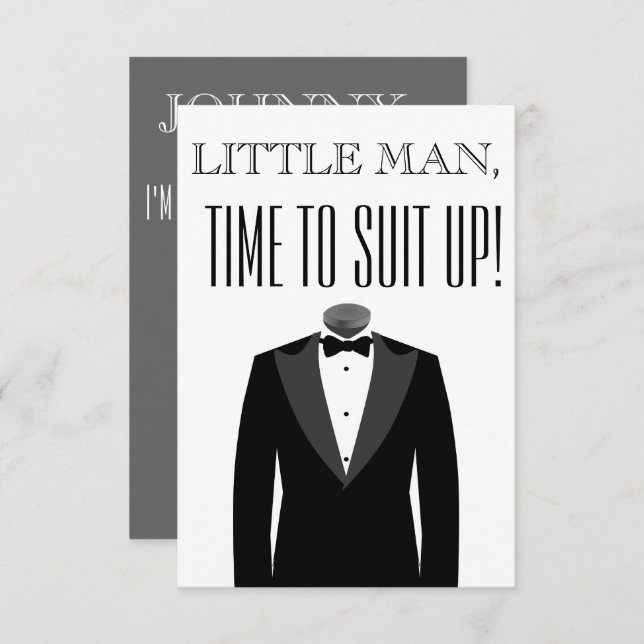 Veux-tu être mon porteur de bague Invitation de Pr (Devant / Derrière)