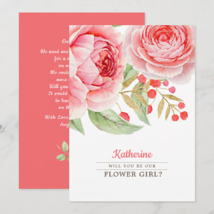 Veux-tu être notre Fille des Fleurs ? Carte d'invi