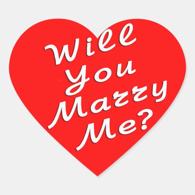 Veux-Tu M'Épouser ? Autocollant (Devant)