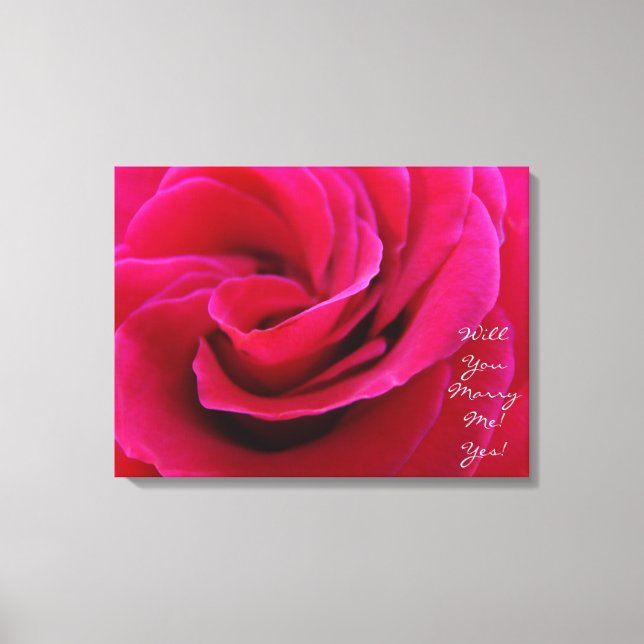 Veux-tu m'épouser ! Oui ! art impressions Rose Mar (Recto)