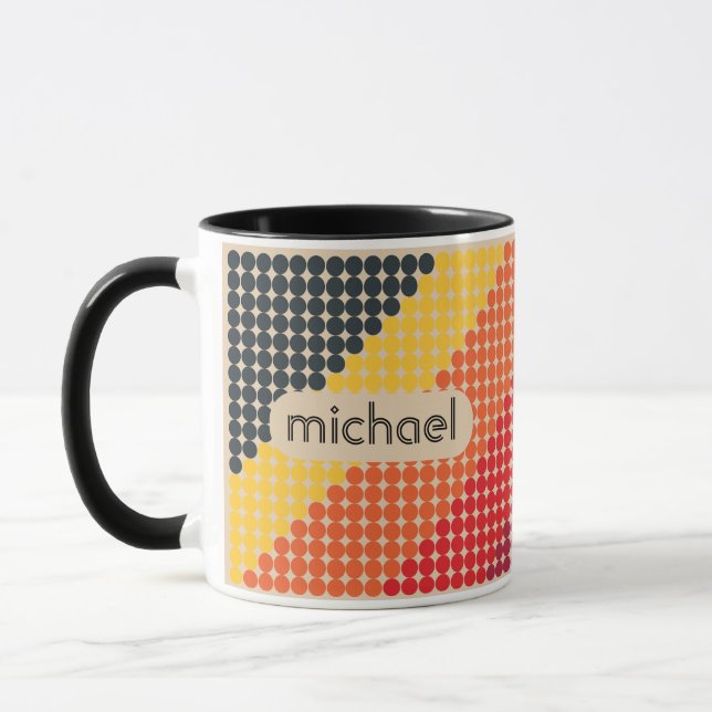 VHS Rétro Bauhaus petit point Mug (Gauche)