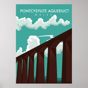 Viaduc de Leaderfoot affiche de voyage en Écosse