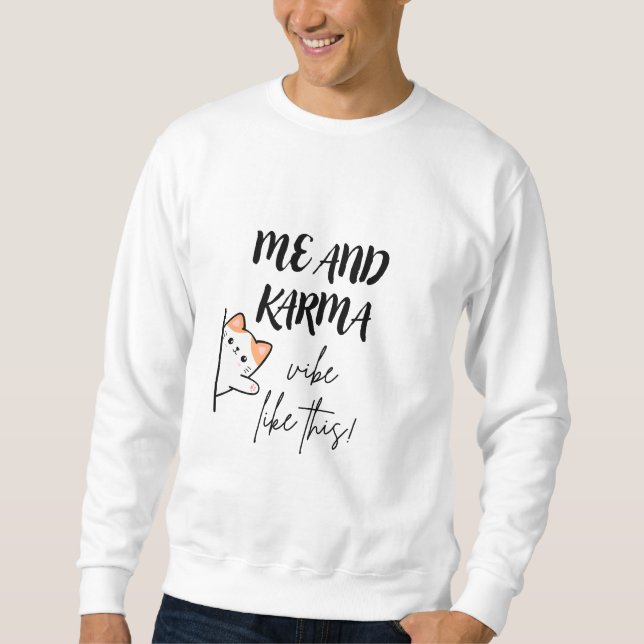 Vibe karma comme ça | karma | sweat à capuche (Devant)