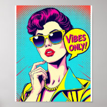 Vibes Art Pop Retro - Poster esthétique