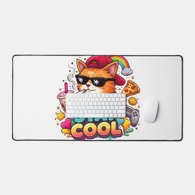 Vibes Cool – Mode Streetwear pour Chat Détendu (Clavier et souris)